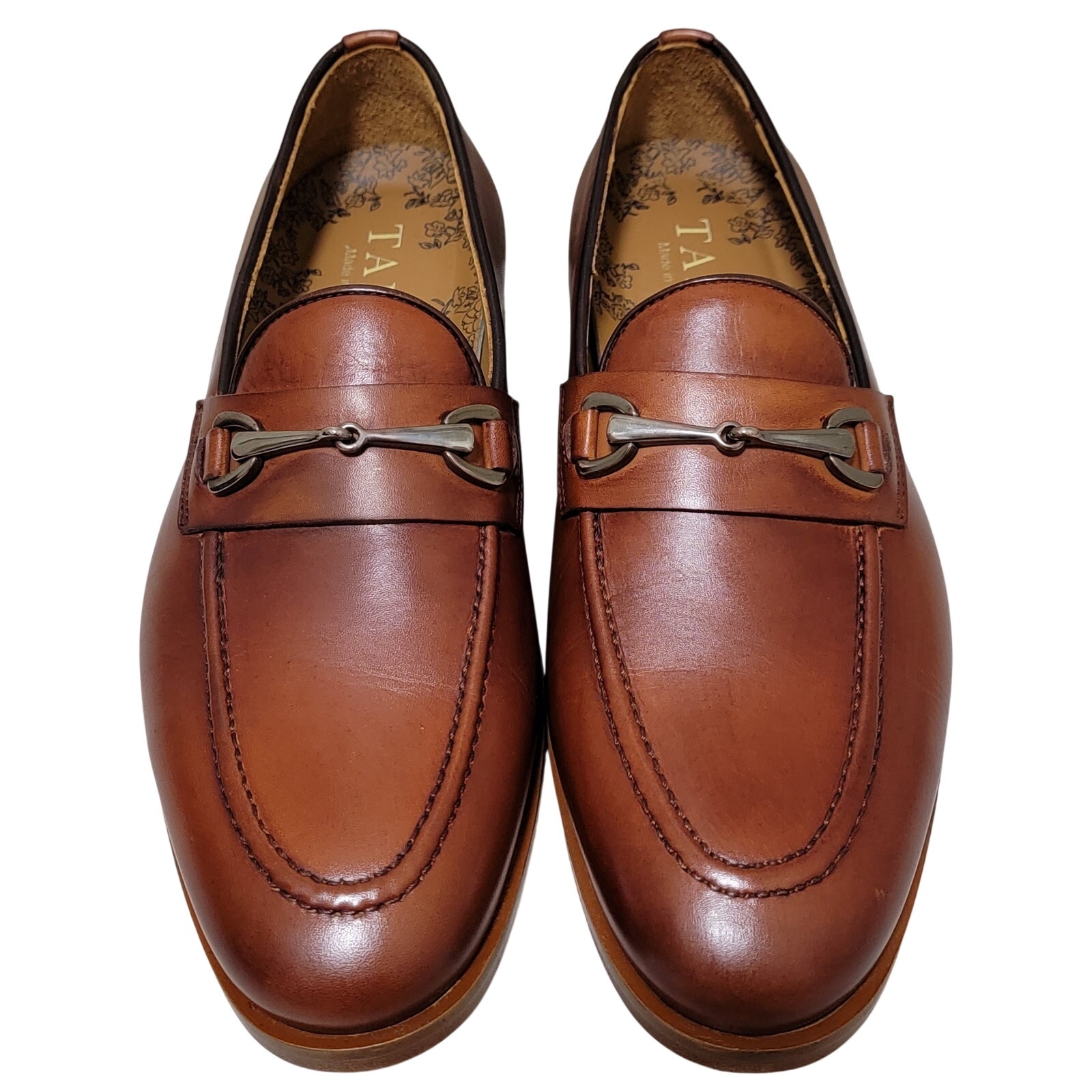 Taft Men Russell Slip On Horse Bit Loafers Size Us 8d Brown Full Grain Leather — image 4 of 6